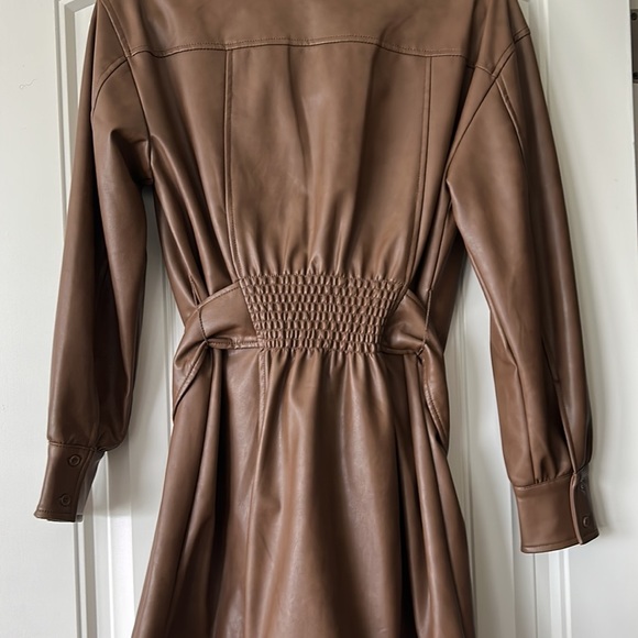 7 for all mankind Brown leather dress - Picture 3 of 5